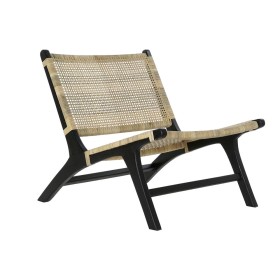 Fauteuil DKD Home Decor Noir Naturel Bois Teck 65 x 78 x 68 cm de DKD Home Decor, Chaises - Réf : S3023029, Prix : 214,25 €, ...