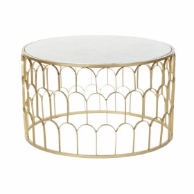 Mesa de Centro DKD Home Decor Preto Prateado Cristal Aço Plástico 100 x 100 x 45 cm | Tienda24 - Global Online Shop Tienda24.eu