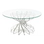 Mesa de Centro DKD Home Decor Prateado Cristal Ferro 81 x 81 x 38 cm de DKD Home Decor, Jogos de móveis - Ref: S3023033, Preç...