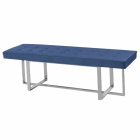 Bench DKD Home Decor Blue Polyester Steel (150 x 45 x 45 cm) by DKD Home Decor, Chairs - Ref: S3023056, Price: 265,96 €, Disc...