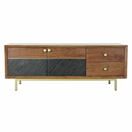 Mueble de TV DKD Home Decor Marrón Negro Acacia (130 x 42 x 49 cm) de DKD Home Decor, Mesas y soportes para TV - Ref: S302310...