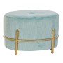 Banqueta DKD Home Decor Dorado Metal Poliéster Terciopelo Azul cielo (51 x 36 x 34 cm) de DKD Home Decor, Sillas - Ref: S3023...