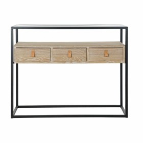 Consola DKD Home Decor Preto Madeira Metal (100 x 38 x 80 cm) de DKD Home Decor, Jogos de móveis - Ref: S3023186, Preço: 250,...