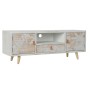 Mueble de TV DKD Home Decor Blanco Madera Bambú (140 x 40 x 51 cm) de DKD Home Decor, Mesas y soportes para TV - Ref: S302319...