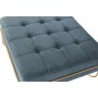 Banquette DKD Home Decor  Mousse Bleu Doré Métal Polyester Velours Bois MDF (80 x 80 x 42 cm) | Tienda24 - Global Online Shop Tienda24.eu