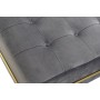 Banqueta DKD Home Decor Espuma Gris Dorado Metal Poliéster Terciopelo Madera MDF (80 x 80 x 47 cm) de DKD Home Decor, Sillas ...