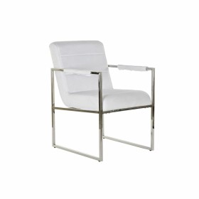 Cadeira DKD Home Decor Poliéster Aço Branco (56 x 68 x 92 cm) de DKD Home Decor, Cadeiras - Ref: S3023346, Preço: 218,90 €, D...