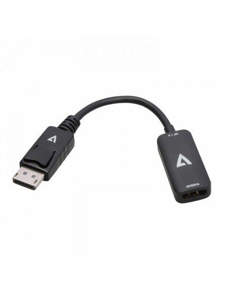 DisplayPort to HDMI Adapter V7 V7DPHDMIACTV Black 4K Ultra HD | Tienda24 Tienda24.eu