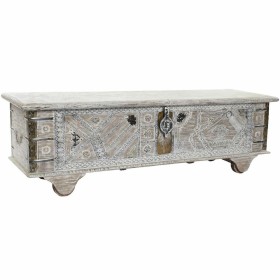 Coffre DKD Home Decor 8424001858361 Bois de paulownia Blanc Laiton Bois de manguier 146 x 40 x 45 cm de DKD Home Decor, Boîte...