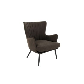 Armchair DKD Home Decor Polyester MDF Wood Dark Grey (60 x 57 x 88 cm) by DKD Home Decor, Chair and sofa accessories - Ref: S...