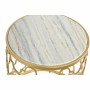 Mesa de apoio DKD Home Decor Prateado Metal Branco Mármore (48 x 48 x 57 cm) (2 pcs) (40 x 40 x 46 cm) de DKD Home Decor, Jog...