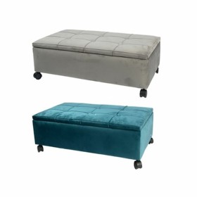 Banquette DKD Home Decor 70 x 39,5 x 24,5 cm Gris Vert Peuplier (2 Unités) de DKD Home Decor, Chaises - Réf : S3023507, Prix ...