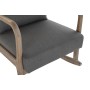 Rocking Chair DKD Home Decor Natural Dark grey Polyester Rubber wood Sixties 66 x 85 x 81 cm by DKD Home Decor, Chair and sof...