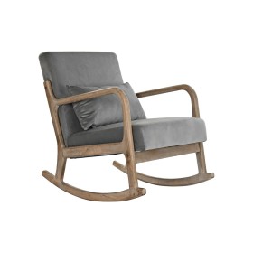 Siège DKD Home Decor Naturel Gris Lin Bois d'hévéa (66 x 85 x 81 cm) de DKD Home Decor, Chaises - Réf : S3023573, Prix : 290,...