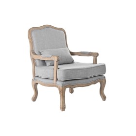 Armchair DKD Home Decor 66 x 66 x 94 cm Natural Wood Light grey by DKD Home Decor, Chairs - Ref: S3023577, Price: 323,74 €, D...