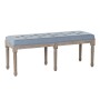 Banqueta DKD Home Decor Azul Poliéster Linho Madeira da borracha (122 x 41 x 48 cm) de DKD Home Decor, Cadeiras - Ref: S30235...