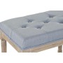 Banqueta DKD Home Decor Azul Poliéster Linho Madeira da borracha (122 x 41 x 48 cm) de DKD Home Decor, Cadeiras - Ref: S30235...