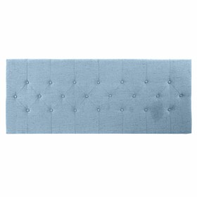 Cabeceira de Cama DKD Home Decor Azul Madeira da borracha 160 x 7 x 65 cm de DKD Home Decor, Camas, estruturas e bases - Ref:...