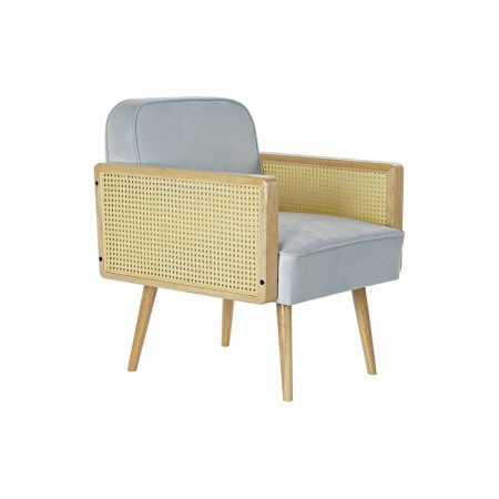 Siège DKD Home Decor 66 x 64 x 79 cm Naturel Bleu ciel de DKD Home Decor, Chaises - Réf : S3023756, Prix : 161,98 €, Remise : %