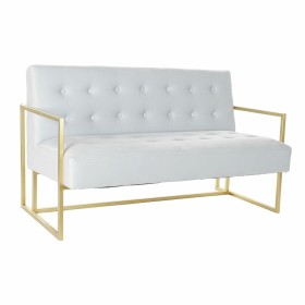 Sofá DKD Home Decor Dorado Metal Poliéster Azul cielo (128 x 70 x 76 cm) de DKD Home Decor, Sofás - Ref: S3023759, Precio: 40...