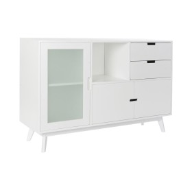 Credenza DKD Home Decor Cristallo MDF Bianco Grigio scuro (120 x 35 x 80 cm) di DKD Home Decor, Credenze e buffet - Rif: S302...