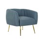 Sillón DKD Home Decor Azul Dorado Espuma Madera Metal Plástico 81 x 75 x 73 cm de DKD Home Decor, Sillas - Ref: S3023865, Pre...