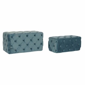 Banquette DKD Home Decor Bleu Polyester Velours Bois MDF (88 x 53 x 48 cm) de DKD Home Decor, Chaises - Réf : S3023886, Prix ...