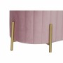 Banqueta DKD Home Decor Rosa Dorado Metal Poliéster Terciopelo (123 x 50 x 45 cm) de DKD Home Decor, Sillas - Ref: S3023888, ...