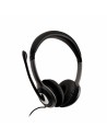 Auriculares com microfone V7 HU521 Preto Prateado | Tienda24 Tienda24.eu