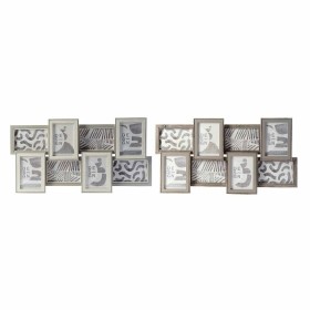 Moldura de Fotos DKD Home Decor 60 x 3 x 32 cm Cristal Cinzento Castanho Madeira MDF Urbana (2 Unidades) de DKD Home Decor, M...