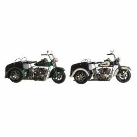 Decorative Figure DKD Home Decor Black Green Motorbike Vintage 16 x 37 x 19 cm (2 Units) (1 Unit) by DKD Home Decor, Ornament...