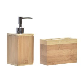 Conjunto de Banho DKD Home Decor Natural Bambu 13 x 5 x 9 cm de DKD Home Decor, Jogos de acessórios para casa de banho - Ref:...