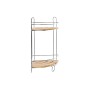 Étagère d'Angle DKD Home Decor Naturel Bambou Chrome métallique inoxydable 2 Etagères 19,5 x 19,5 x 36,5 cm | Tienda24 - Global Online Shop Tienda24.eu