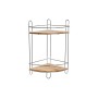 Étagère d'Angle DKD Home Decor Naturel Bambou Chrome métallique inoxydable 2 Etagères 19,5 x 19,5 x 36,5 cm | Tienda24 - Global Online Shop Tienda24.eu