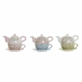 Teapot DKD Home Decor Blue Green Pink Metal Dolomite 750 ml (3 Units) by DKD Home Decor, Tea and coffee sets - Ref: S3025815,...