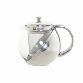 Teapot DKD Home Decor Silver Stainless steel Crystal Plastic 500 ml 14 x 11 x 12 cm by DKD Home Decor, Hot Tea Machines - Ref...