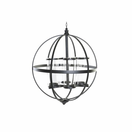 Castiçais DKD Home Decor Preto Metal Cristal (60 x 60 x 73 cm) de DKD Home Decor, Candelabros e suportes para velas - Ref: S3...