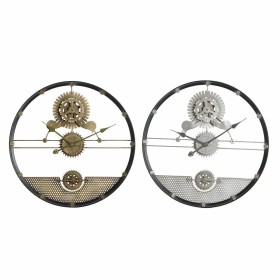 Reloj de Pared DKD Home Decor Plateado Dorado Hierro Engranajes 60 x 5 x 60 cm (2 Unidades) de DKD Home Decor, Relojes de par...