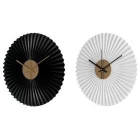 Wall Clock Black Metal MDF Wood 60 x 60 x 5 cm (4 Units) | Tienda24 - Global Online Shop Tienda24.eu