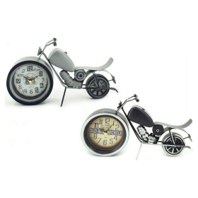 Reloj de Mesa DKD Home Decor 29,5 x 7,5 x 17 cm Negro Gris Moto Hierro Vintage (2 Unidades) de DKD Home Decor, Relojes de esc...