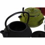 Théière DKD Home Decor Noir Rouge Vert Acier inoxydable (3 Unités) de DKD Home Decor, Service à thé et à café - Réf : S302705...