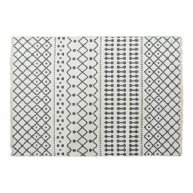 Alfombra DKD Home Decor Blanco Poliéster Algodón Gris oscuro (200 x 290 x 1 cm) de DKD Home Decor, Alfombras infantiles - Ref...