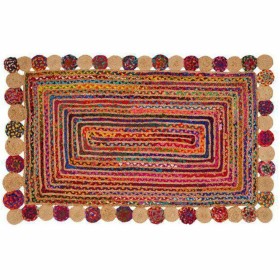 Tapete DKD Home Decor Algodão Multicolor Jute (160 x 230 x 1 cm) de DKD Home Decor, Tapetes infantis - Ref: S3027338, Preço: ...