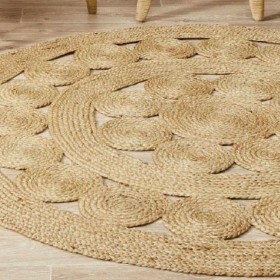 Alfombra DKD Home Decor Jute (160 x 160 x 1 cm) de DKD Home Decor, Alfombras infantiles - Ref: S3027346, Precio: 83,62 €, Des...