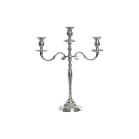 Pot à Bougie DKD Home Decor Argenté Aluminium (34 x 12 x 41 cm) (3 Pièces) de DKD Home Decor, Bougeoirs et chandeliers - Réf ...