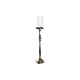 Candelabro DKD Home Decor Cristal Dourado Alumínio (13 x 13 x 53 cm) de DKD Home Decor, Candelabros e suportes para velas - R...