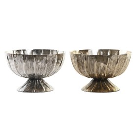 Centre de Table DKD Home Decor 31 x 31 x 20 cm Argenté Doré Moderne (2 Unités) de DKD Home Decor, Objets de décoration - Réf ...