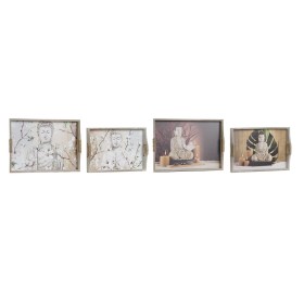 Jeux de plateaux DKD Home Decor Multicouleur Naturel Bois MDF 40 x 30 x 6 cm (2 Unités) (12 Unités) de DKD Home Decor, Plats ...