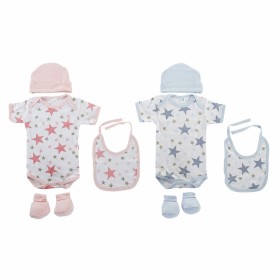 Conjunto de Vestuário DKD Home Decor Azul Cor de Rosa 0-6 Meses Algodão Estrelas (2 Unidades) de DKD Home Decor, Conjuntos - ...