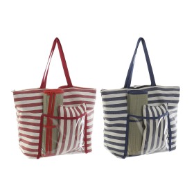 Beach Bag DKD Home Decor 55 x 17 x 35 cm Canvas Red Blue PVC (2 Units) by DKD Home Decor, Cloth and beach bags - Ref: S302791...